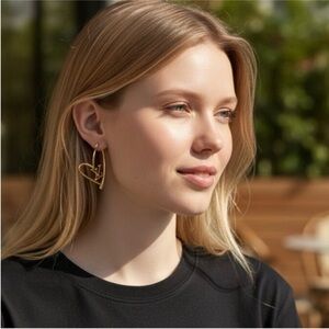 Louis Vuitton Gold Heart Earrings